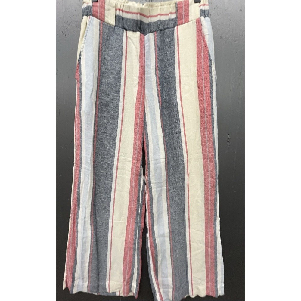 Indigo Rein Striped Wide-Leg Pants in Red, Blue, Cream